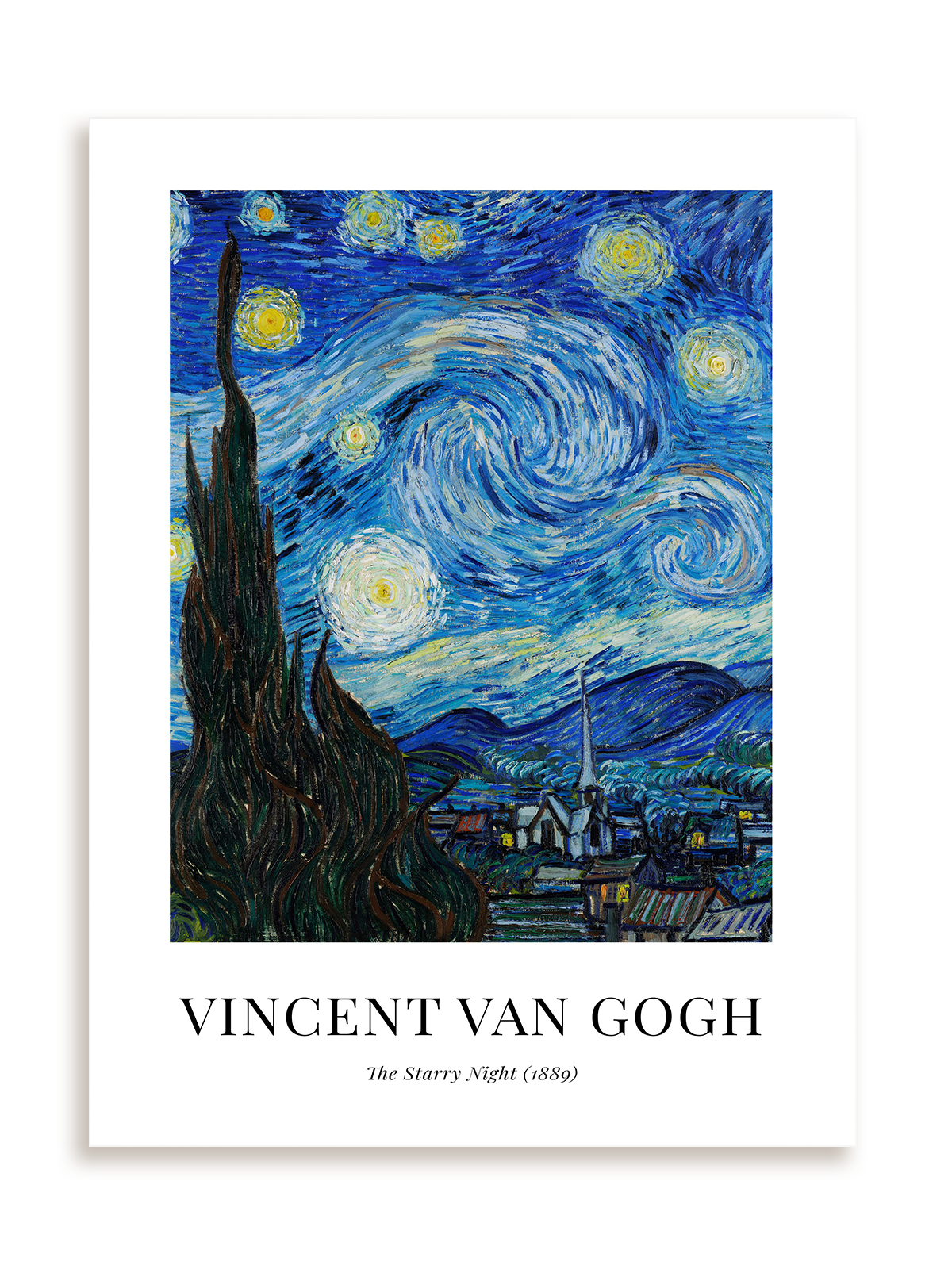 Plakat Vincent Van Gogh - The Starry Night (1889) bez ramy