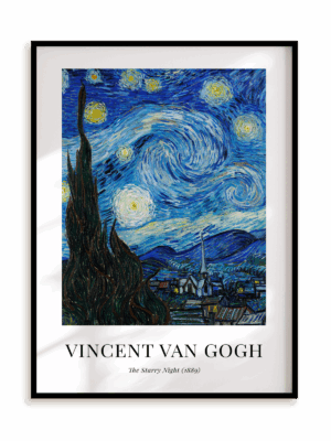 Plakat Vincent Van Gogh - The Starry Night (1889) w ramie aluminiowej