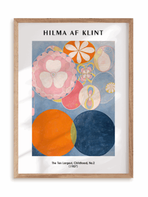 Plakat Hilma af Klint - The Ten Largest, Childhood, No. 2 (1907) w ramie drewnianej