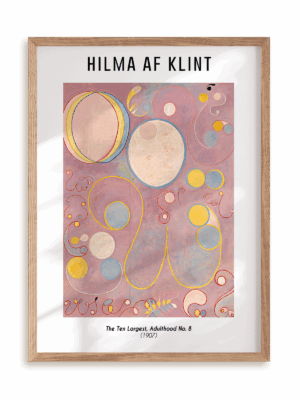 Plakat Hilma af Klint - The Ten Largest, Adulthood, No. 8 (1907) w ramie drewnianej