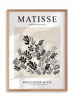 Plakat Matisse Papiers Découpés Berggruen & Cie w ramie drewnianej