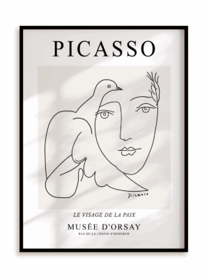 Plakat Picasso Le visage de la paix Musée D'orsay w ramie aluminiowej