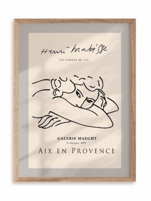 Plakat Matisse Portrait w ramie drewnianej