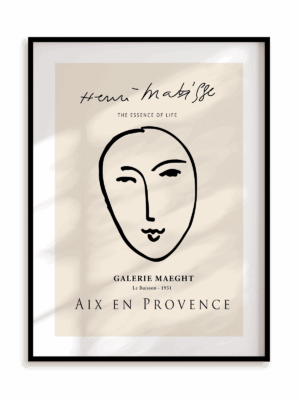 Plakat Matisse Face w ramie aluminiowej