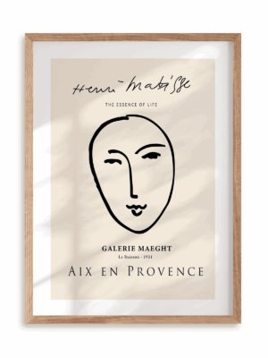 Plakat Matisse Face w ramie drewnianej