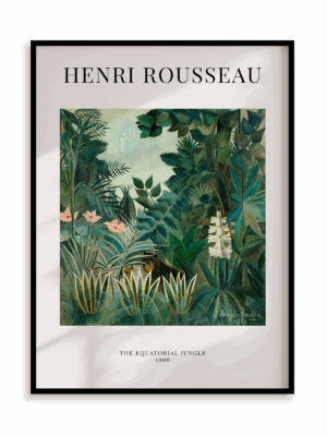 Plakat Henri Rousseau  - The Equatorial Jungle w ramie aluminiowej