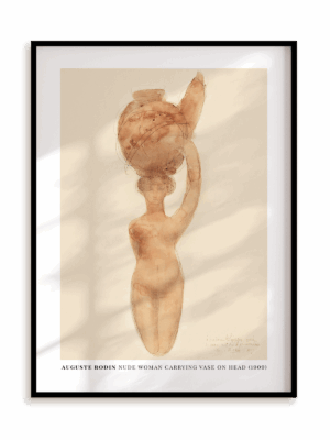 Plakat Auguste Rodin - Woman carrying vase w ramie aluminiowej