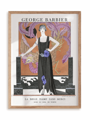 Plakat George Barbier - La belle dame sans merci w ramie drewnianej
