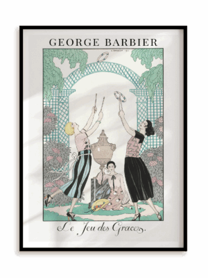 Plakat George Barbier - Le Jeu des Graces w ramie aluminiowej