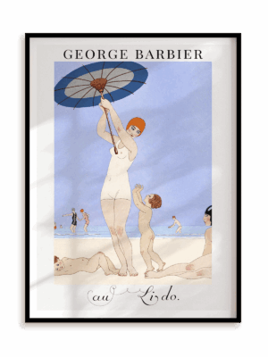 Plakat George Barbier - Au Lido w ramie aluminiowej