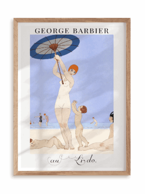 Plakat George Barbier - Au Lido w ramie drewnianej