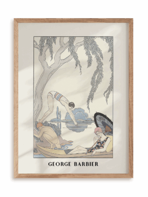 Plakat George Barbier w ramie drewnianej