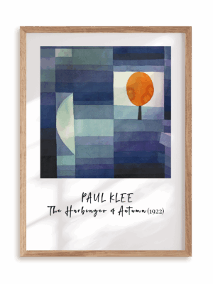 Plakat Paul Klee - The Harbinger of Autumn w ramie drewnianej
