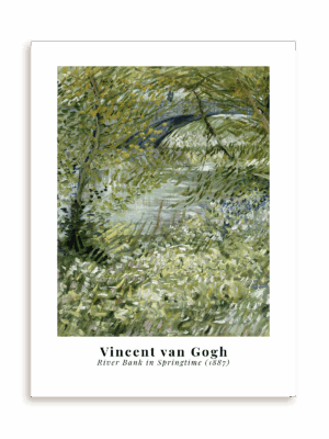 Plakat Vincent van Gogh - River bank in springtime bez ramy