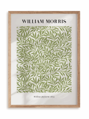 Plakat William Morris - Willow pattern w ramie drewnianej