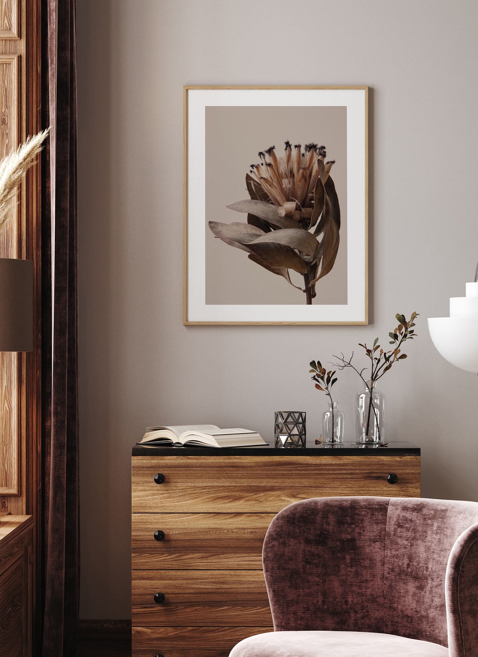 Plakat W brązach bez ramy - obrazek 2
