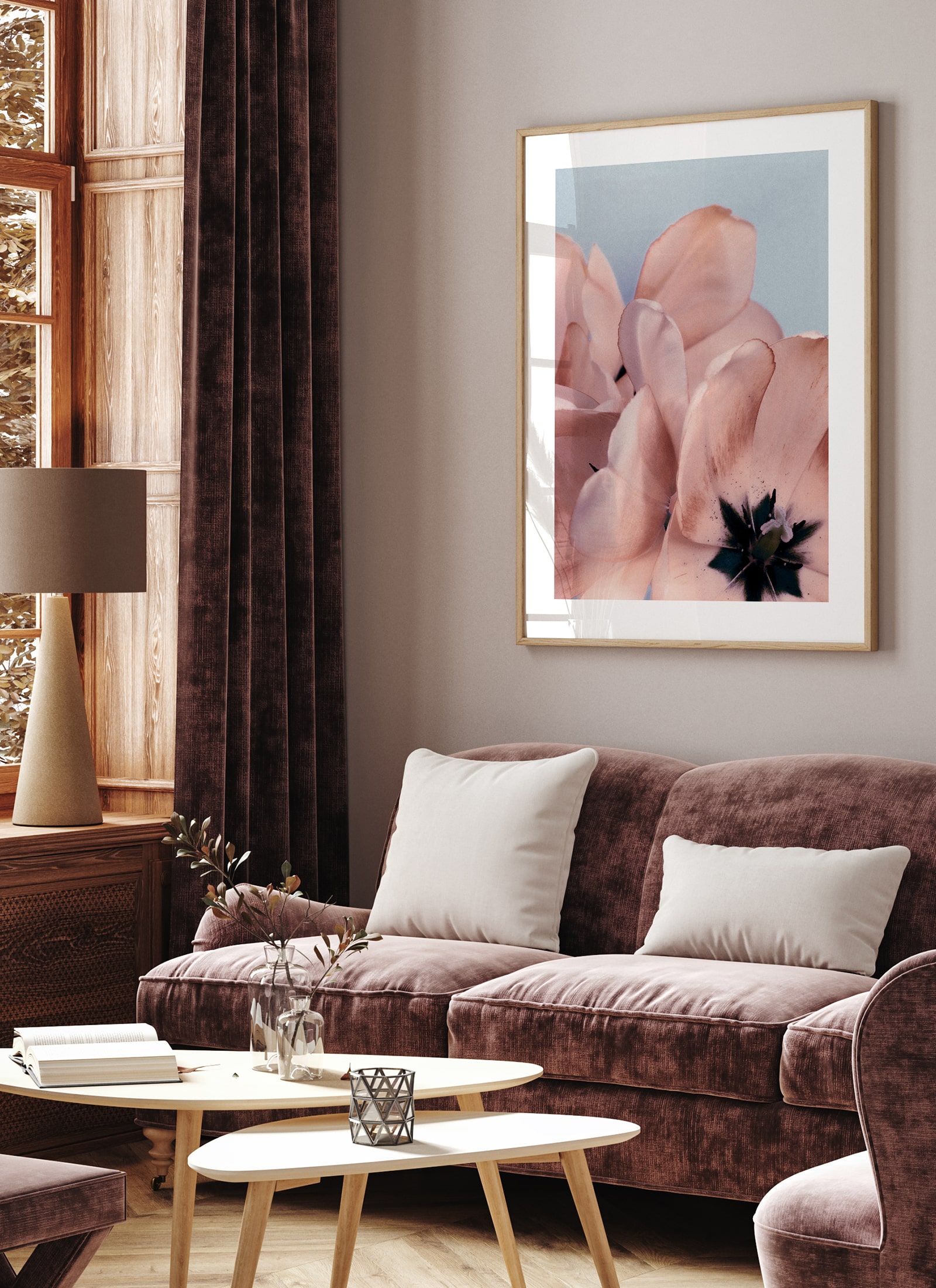 Plakat Kwiatowe ombre II bez ramy - obrazek 2