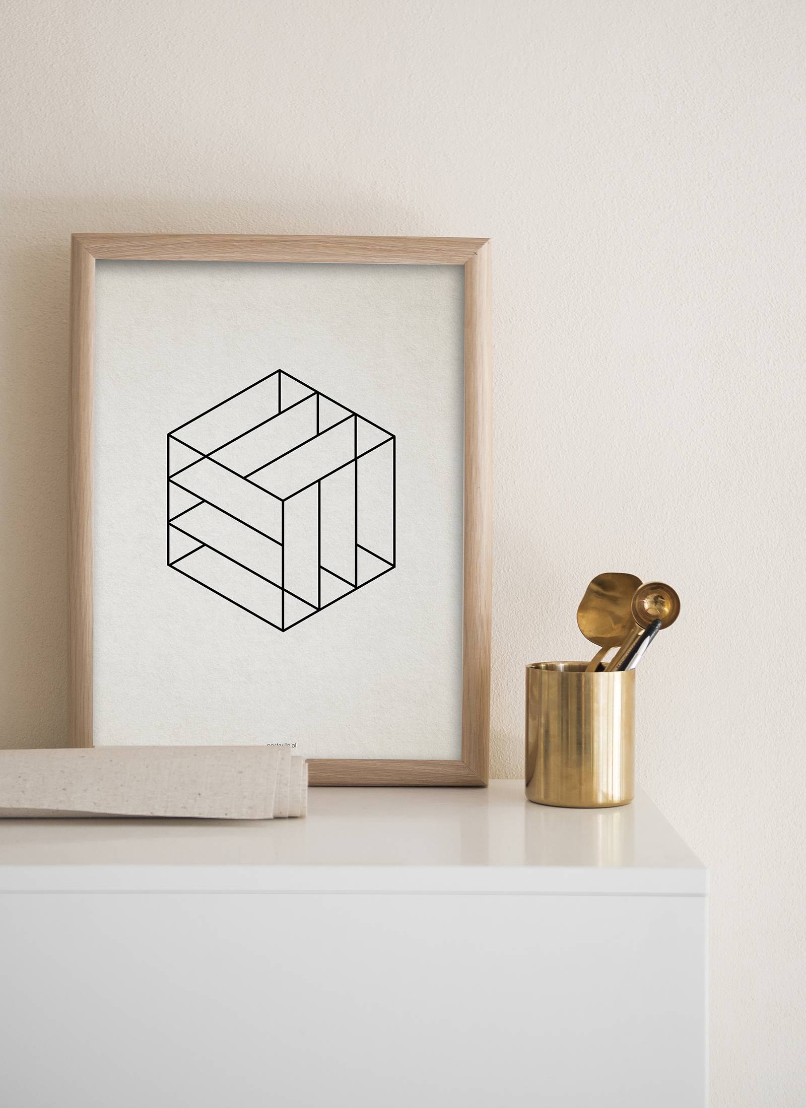 Plakat Geometryczna łamigłówka bez ramy - obrazek 2
