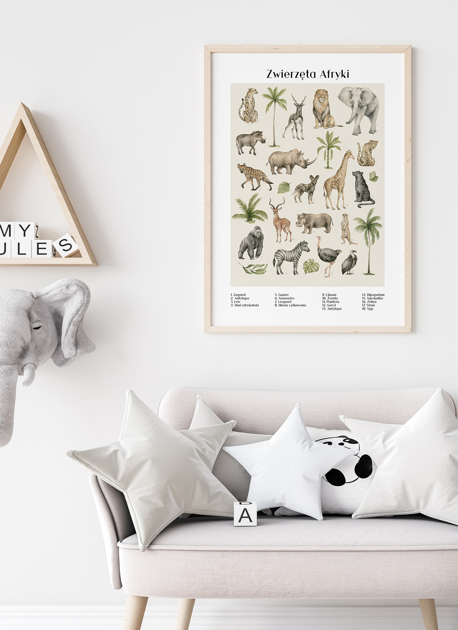 Plakat Zwierzęta Afryki bez ramy - obrazek 2