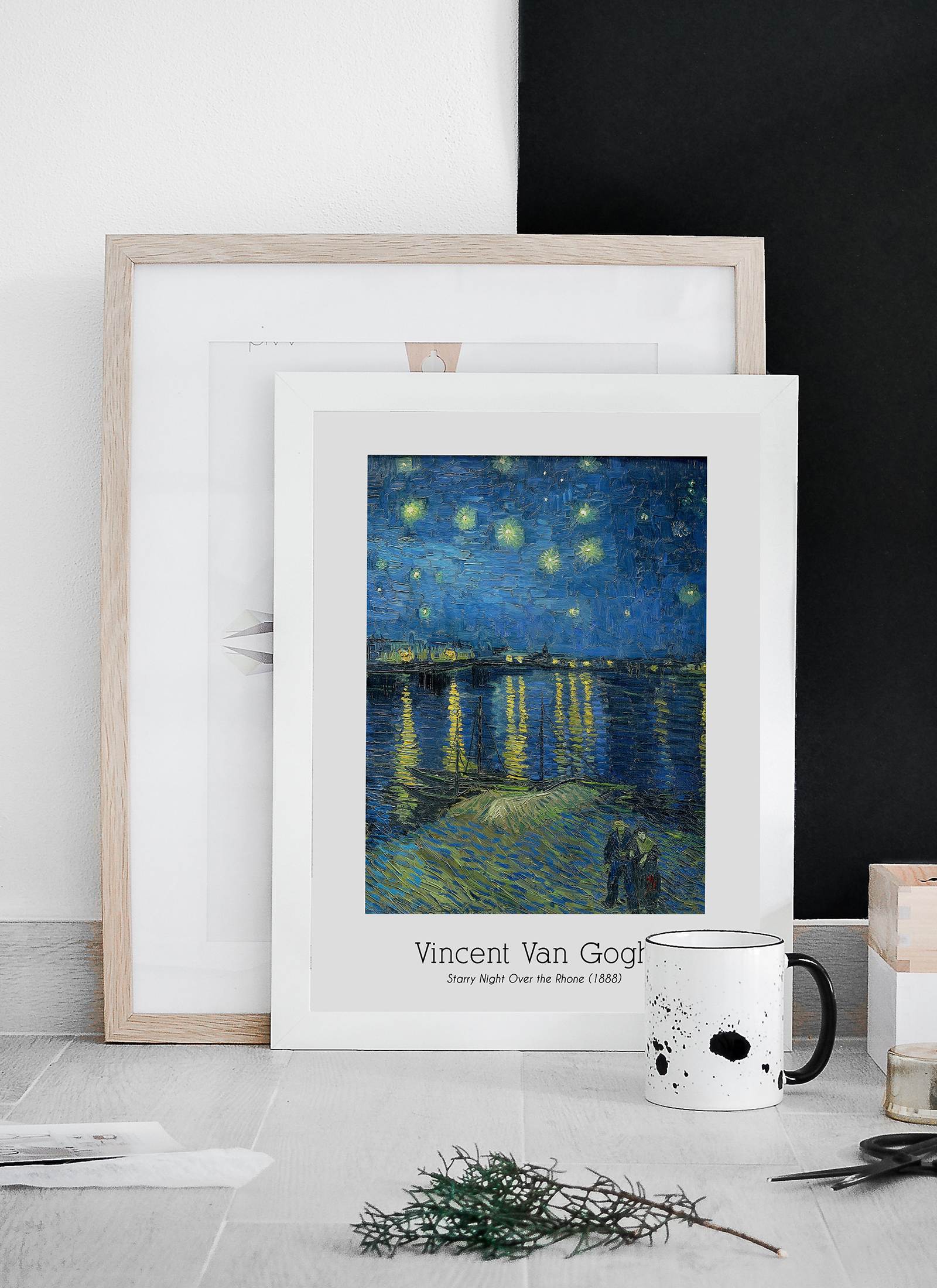 Plakat Vincent Van Gogh - Starry Night Over the Rhone (1888) bez ramy - obrazek 2